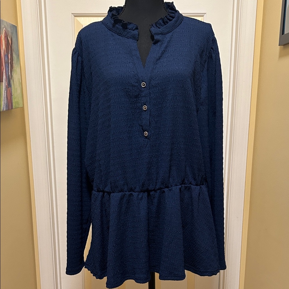 Alice Blue Midnight Ruffle Blouse